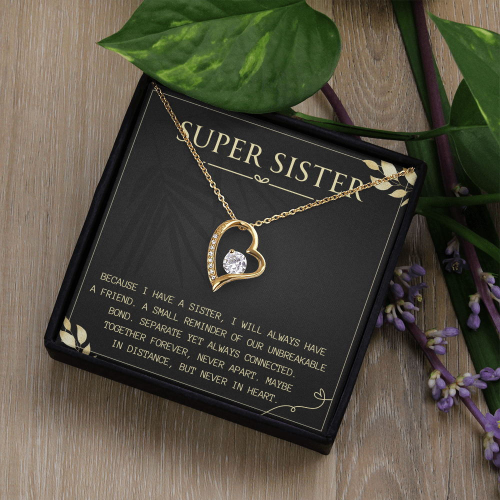 Birthday Gift for Sister, Forever Love Necklace for Her