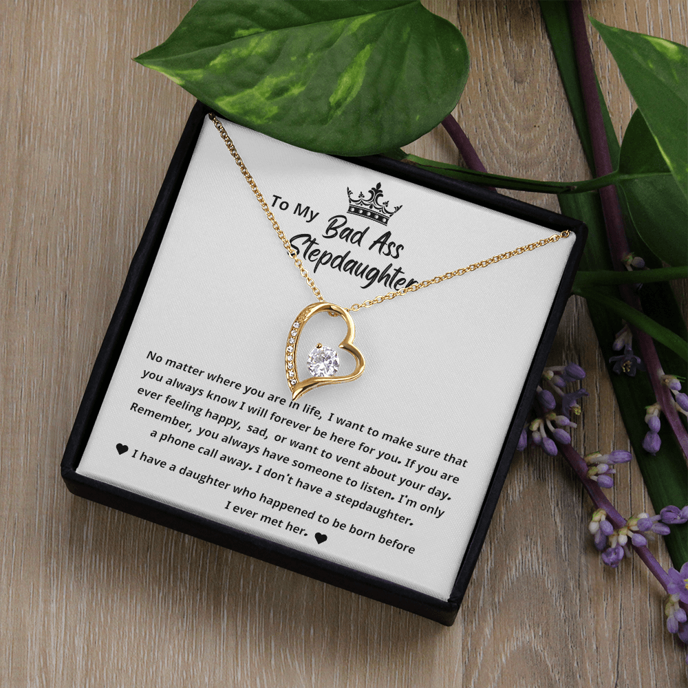 Unbiological Daughter Necklace, When She wears It, Her Smile Glows Even More