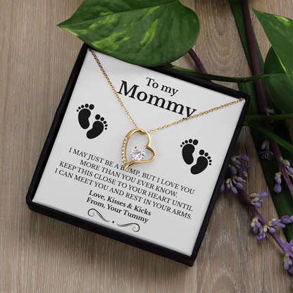Mommy To Be Gift,  New Mom Necklace with Message Card
