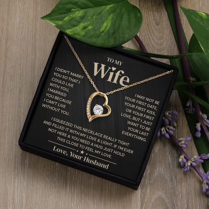 To My Wife Necklace, Jewelry that speaks the words your heart can't say