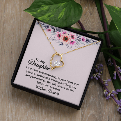 To My Daughter Alluring Beauty Necklace for Dughter, Daughter Gifts, Gift idea for Daughter, Best Gifts for Daugther, Father Daughter Gifts