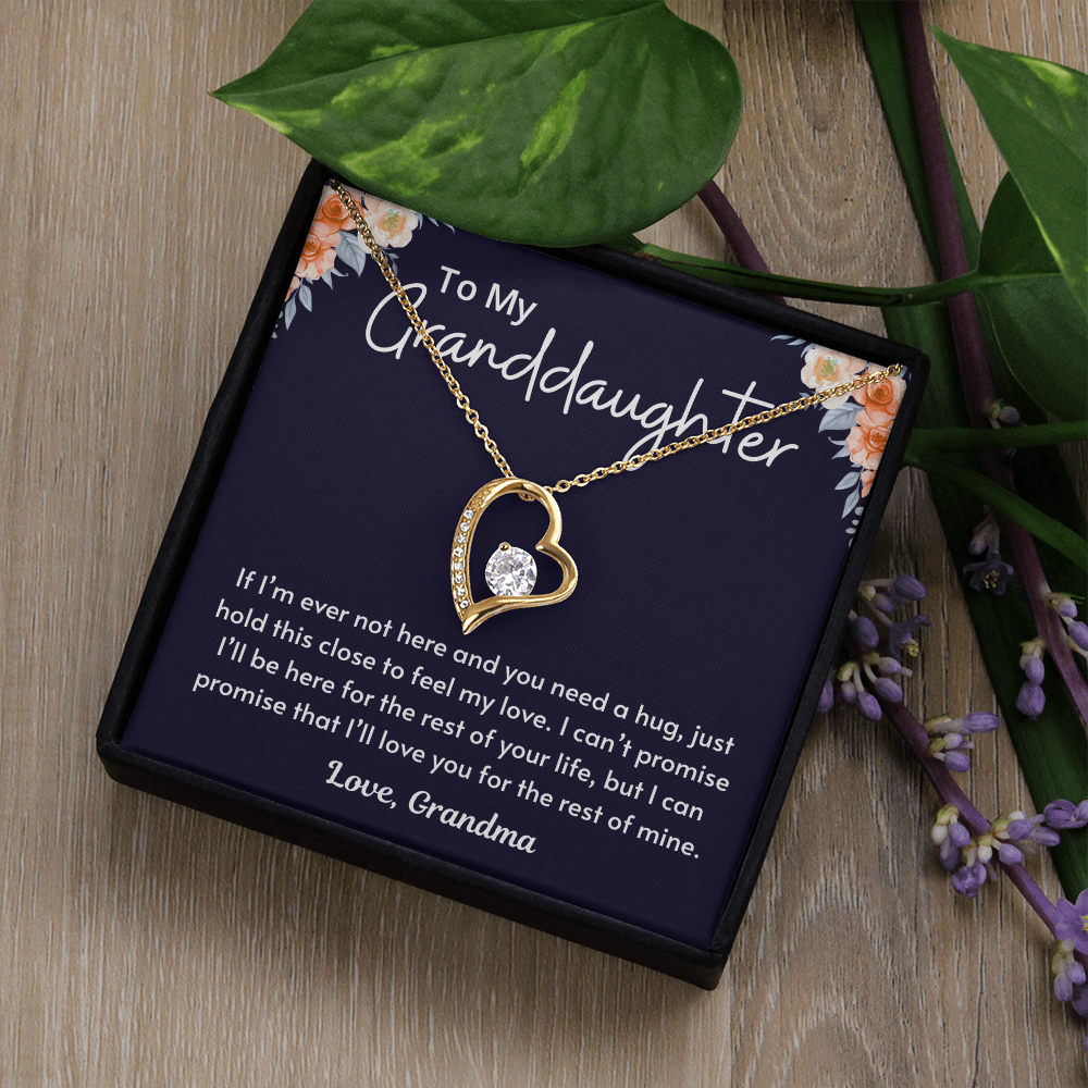 Granddaughter Necklace From Grandmom, Forever Love Necklace