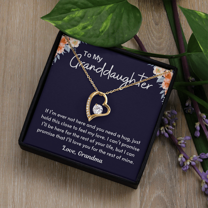 Granddaughter Necklace From Grandmom, Forever Love Necklace
