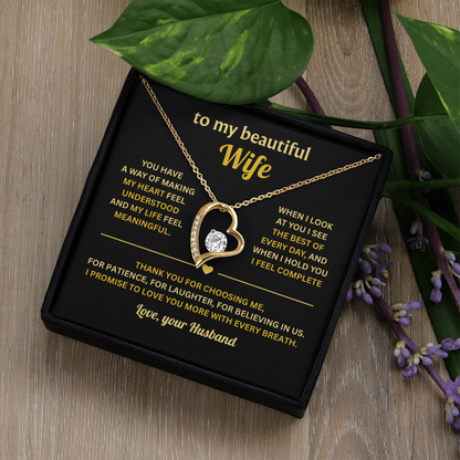 Jewelry To My Wife, Forever Love Necklace for Her