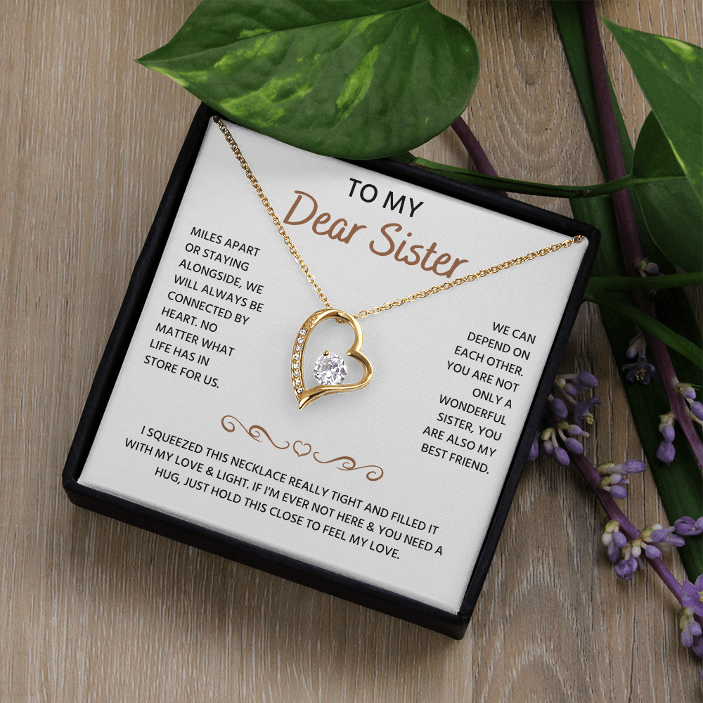 To My Sister Neckalce, Forever Love Necklace For Sister