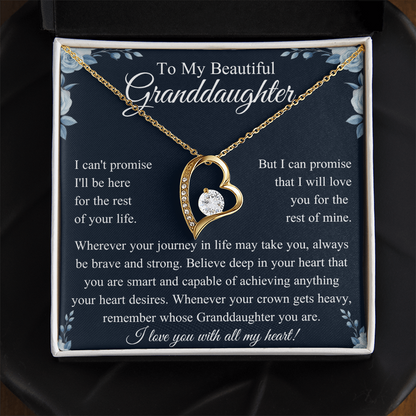 To My Granddaughter Necklace, Valentines Day Gifts for Her