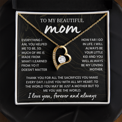 Mom Necklace from Daughter or Son, Birthday Gifts for Mom