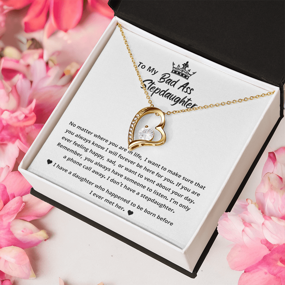 Unbiological Daughter Necklace, When She wears It, Her Smile Glows Even More