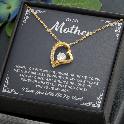 To My Mom Forever Love Necklace – Jewelry Gifts for Mom, Best Gifts for My Mom
