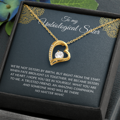 To My Step Sister Necklace, Forever Love Necklace