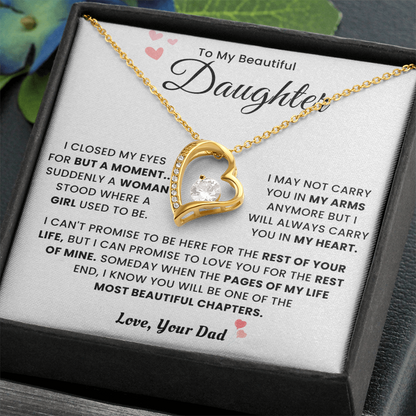 To My Daughter Necklace From Mom Dad - Mother's Day Jewelry With Gift Box