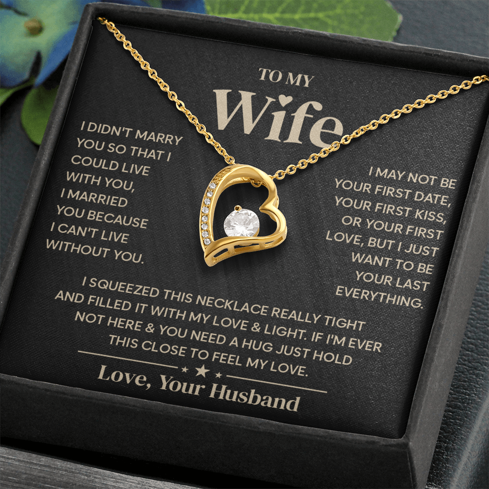 To My Wife Necklace, Jewelry that speaks the words your heart can't say