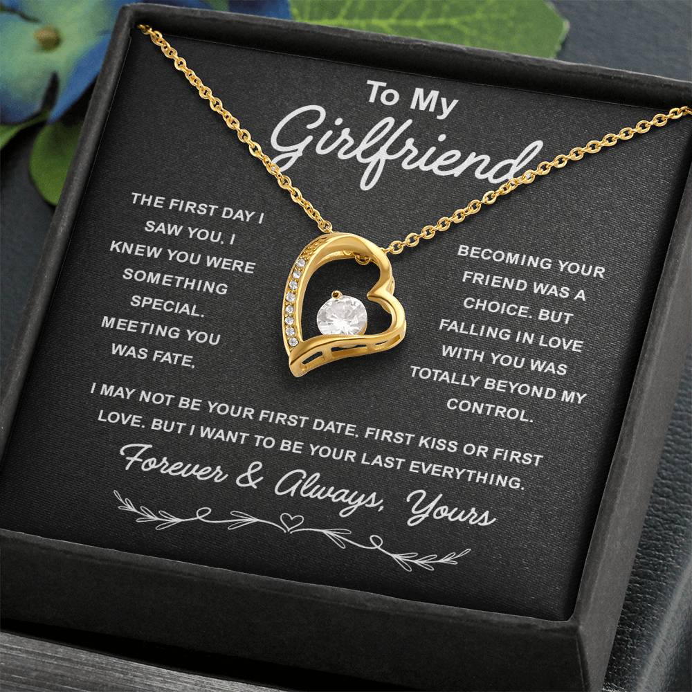 To My Girlfriend Necklace, When Your Girlfriend Wears It, She Radiates Pure Love
