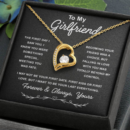To My Girlfriend Necklace, When Your Girlfriend Wears It, She Radiates Pure Love