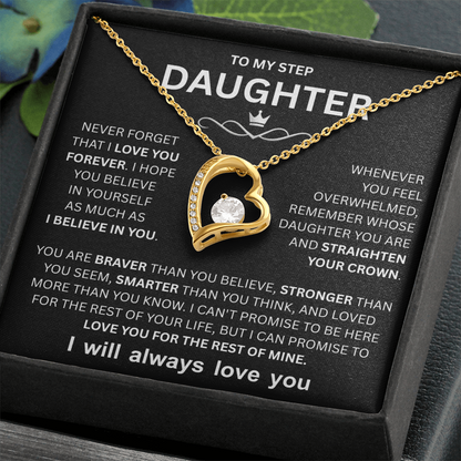 Step Daughter Necklace, Love Necklace for Daughter