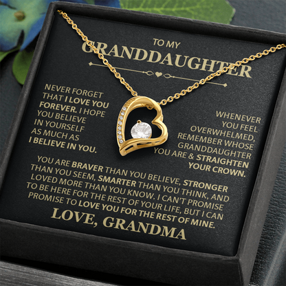 To Granddaughter Necklaces, Forever Love Necklace