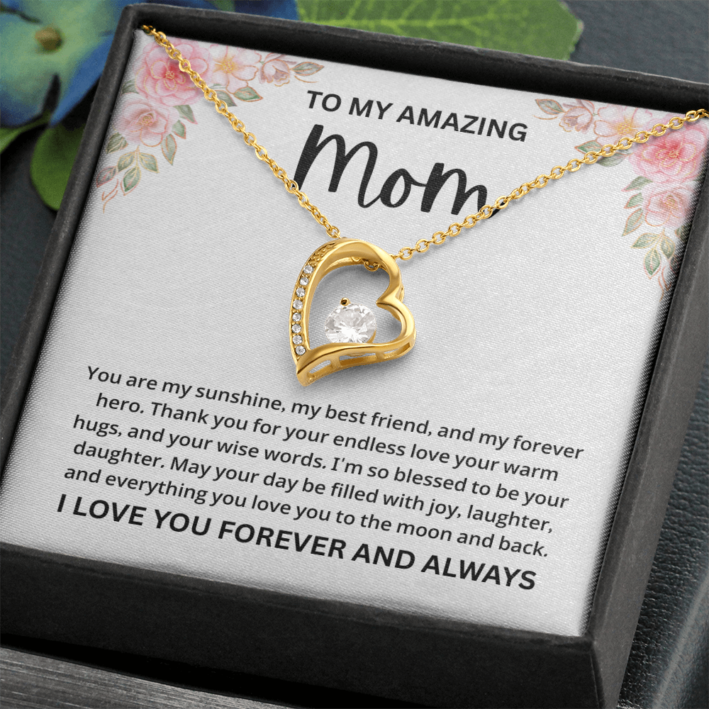 To MY Mom Necklace, Mom Gifts Birthday Gifts With Message Card