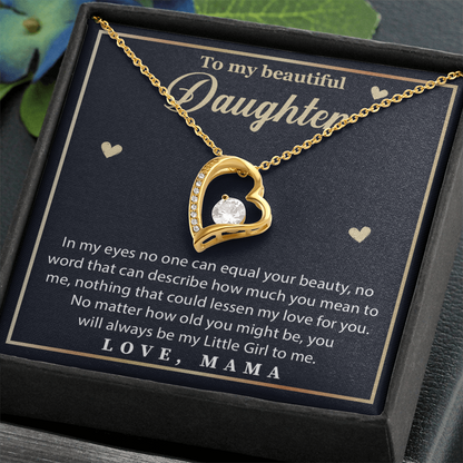 To My Beautiful Daughter Necklace, Pendant from Mom & Dad