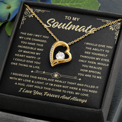 To My Soulmate Necklace For Women, When Your Soulmate Wears It, Love Glows
