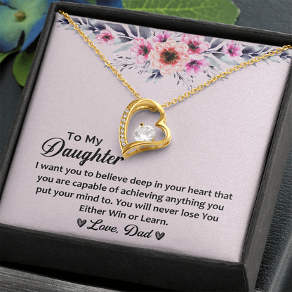 To My Daughter Alluring Beauty Necklace for Dughter, Daughter Gifts, Gift idea for Daughter, Best Gifts for Daugther, Father Daughter Gifts