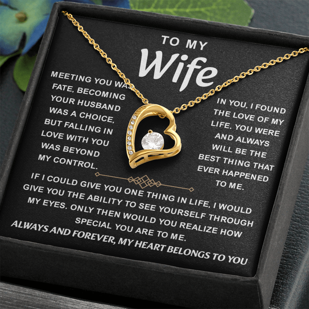 To My Wife Necklace from Husband, Her beauty shines with this piece