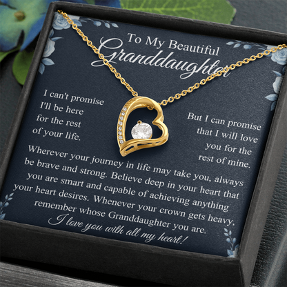 To My Granddaughter Necklace, Valentines Day Gifts for Her