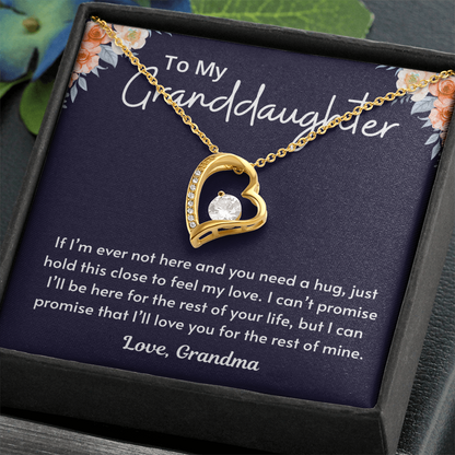 Granddaughter Necklace From Grandmom, Forever Love Necklace