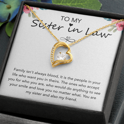 Valentines Day Gifts for Sister in law, Forever Love Necklace