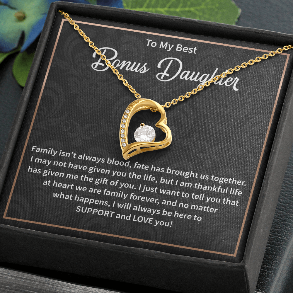 Bonus Daughter Necklace, Christmas Gift for Step Daughter