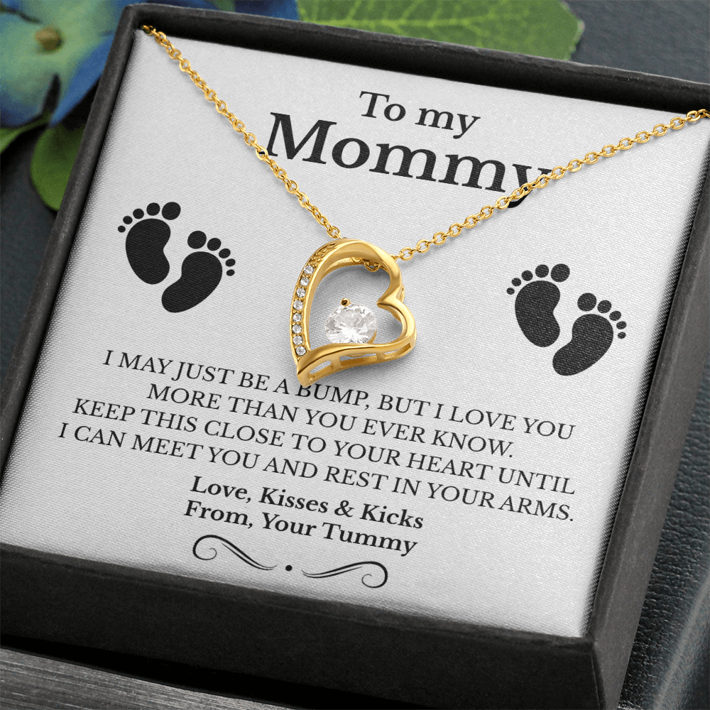 Mommy To Be Gift,  New Mom Necklace with Message Card