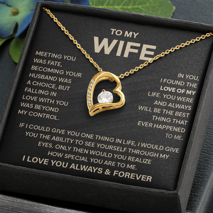 Wife Anniversary Gift, Forever Love Necklace