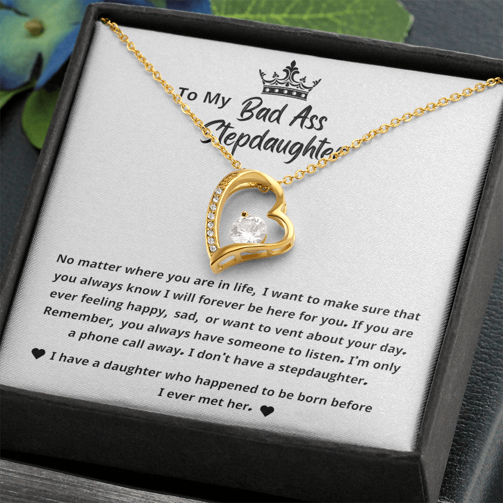 Unbiological Daughter Necklace, When She wears It, Her Smile Glows Even More