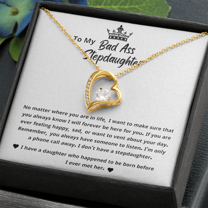 Unbiological Daughter Necklace, When She wears It, Her Smile Glows Even More