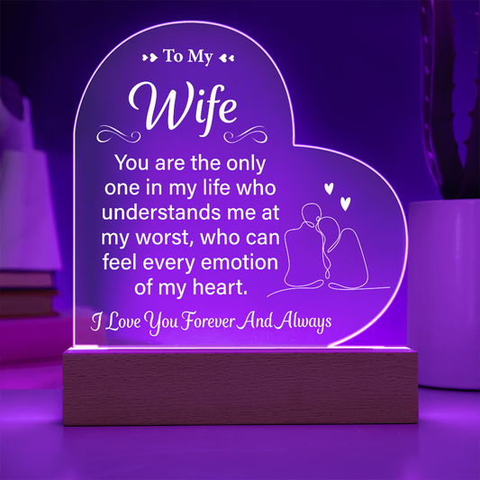 Birthday Gift for Wife from Husband – Acrylic Plaque