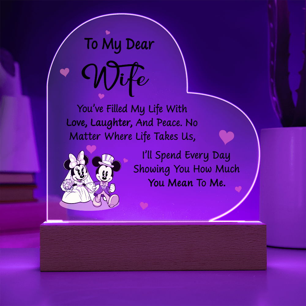 Heart Acrylic Plaque - Cool Birthday Presents For Wife