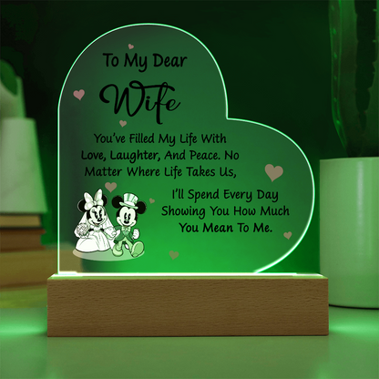 Heart Acrylic Plaque - Cool Birthday Presents For Wife