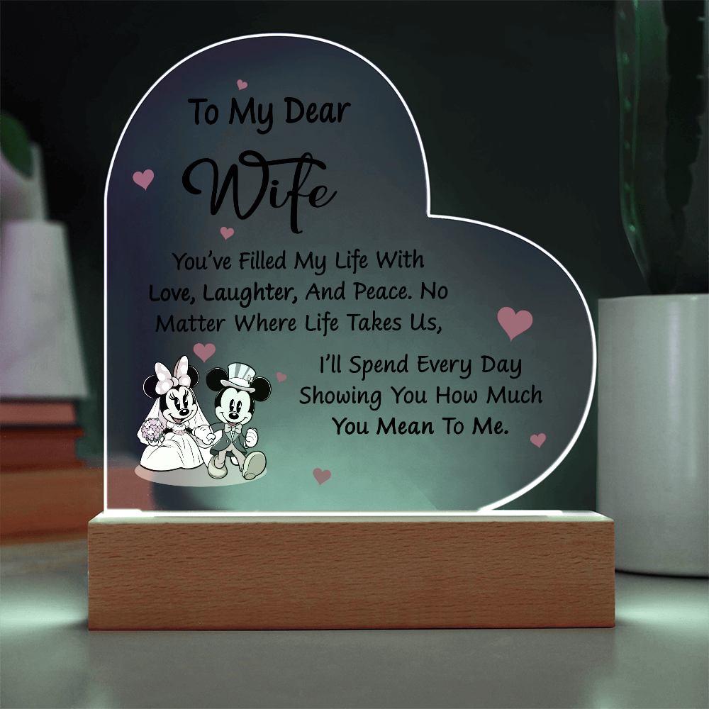 Heart Acrylic Plaque - Cool Birthday Presents For Wife
