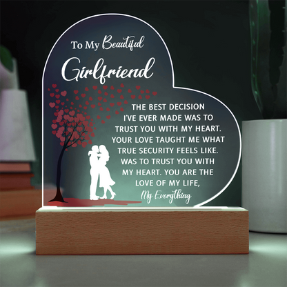 Custom Acrylic Plaque - Unique Girlfriend Birthday Gift Idea
