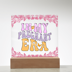 First Mom Gift,  Pregnant Era Acrylic Square Plaque - Ideal Gift for New Moms