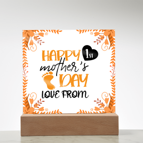 New Mom Gift. Happy 1st Mother's Day Acrylic Plaque – Personalized New Mom Gift