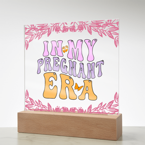 First Mom Gift,  Pregnant Era Acrylic Square Plaque - Ideal Gift for New Moms