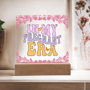 First Mom Gift,  Pregnant Era Acrylic Square Plaque - Ideal Gift for New Moms