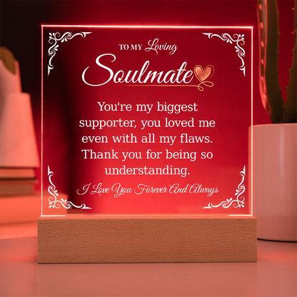 Square Acrylic Plaque For Soulmate - Gifts For My Girlfriend