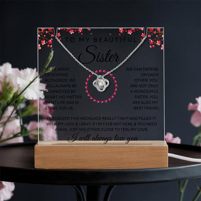 Sister Necklace – Miles Apart Yet Always Connected by Heart
