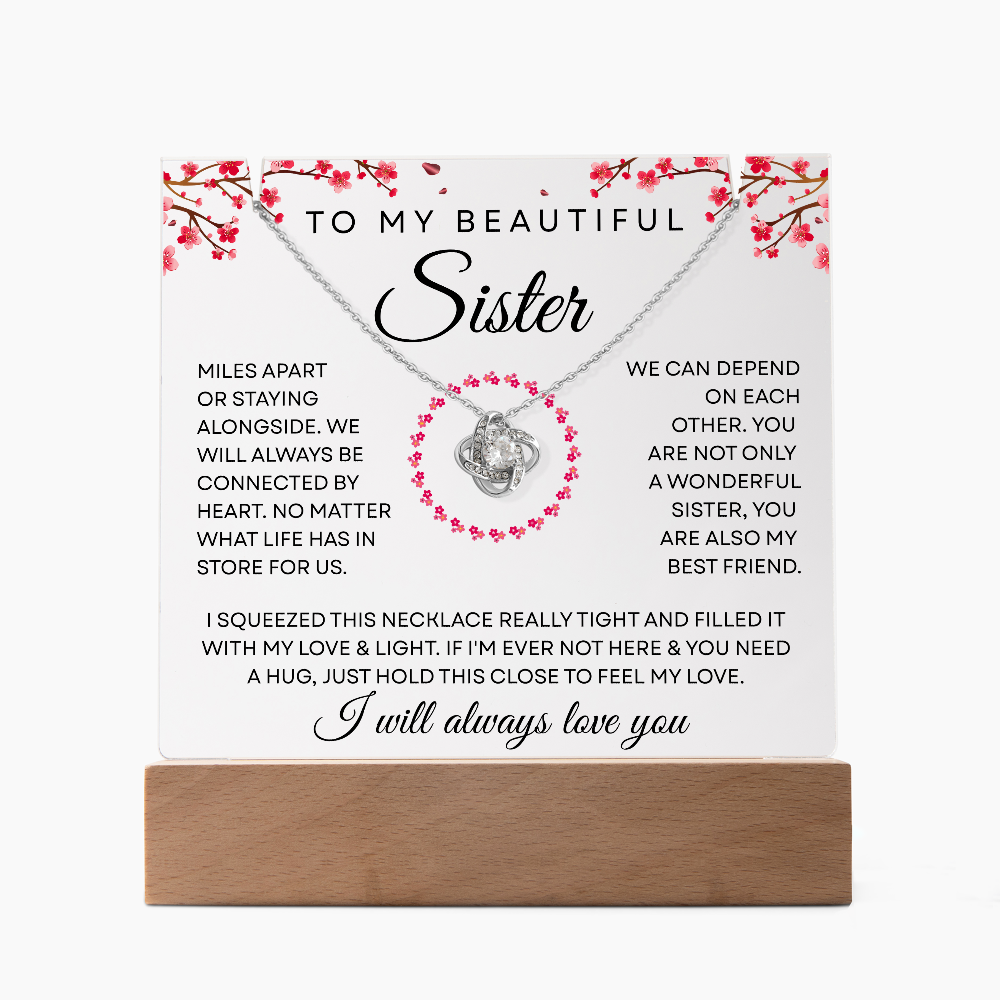 Sister Necklace – Miles Apart Yet Always Connected by Heart