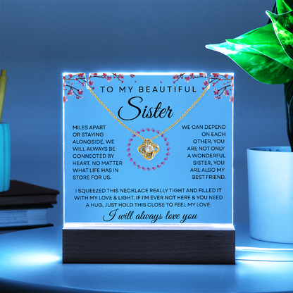 Sister Necklace – Miles Apart Yet Always Connected by Heart