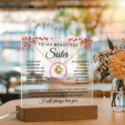 Sister Necklace – Miles Apart Yet Always Connected by Heart