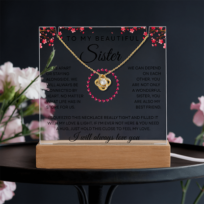 Sister Necklace – Miles Apart Yet Always Connected by Heart