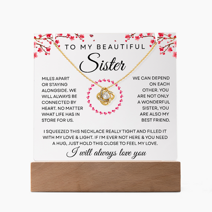 Sister Necklace – Miles Apart Yet Always Connected by Heart