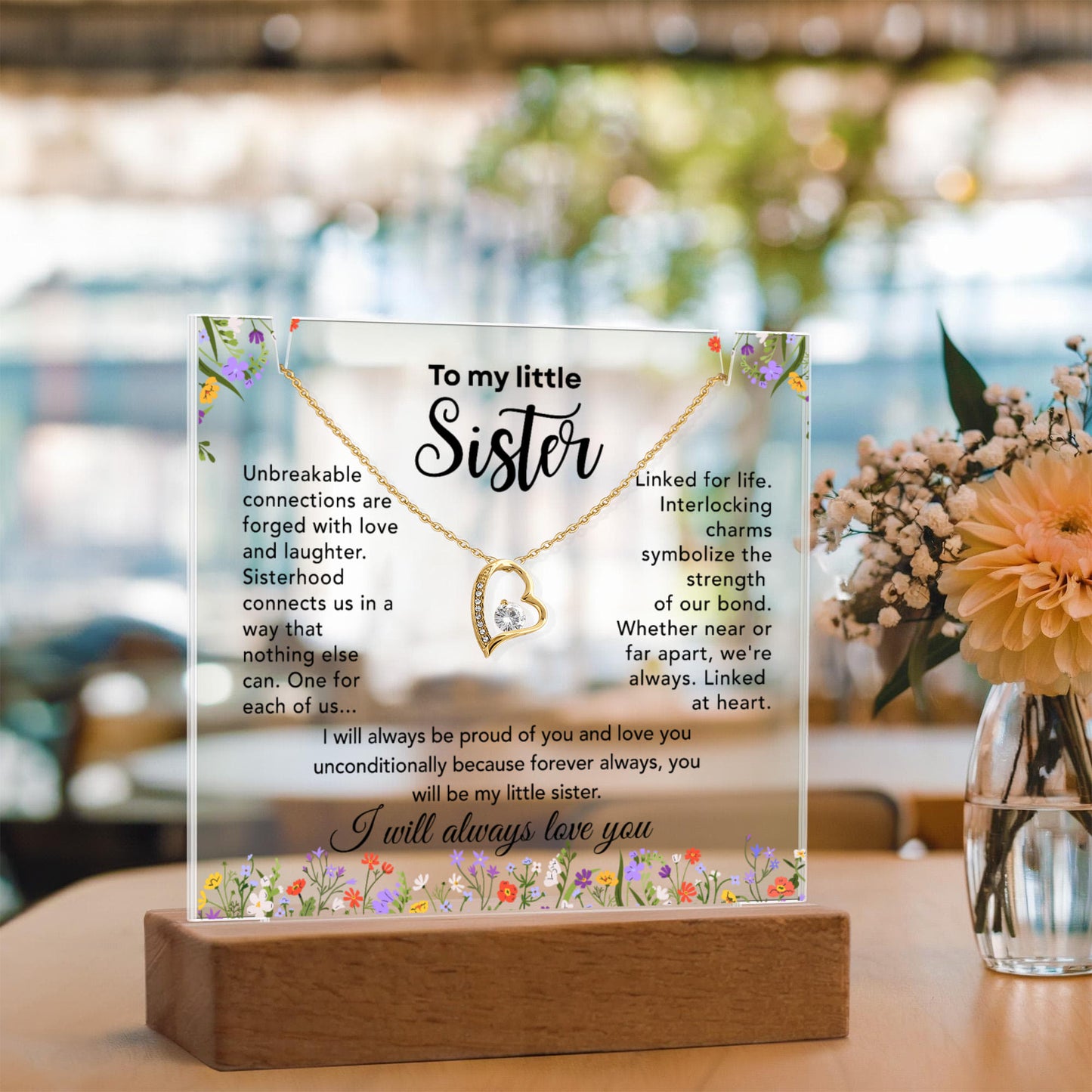 Little Sister Necklace – Linked at Heart Sentimental Gift